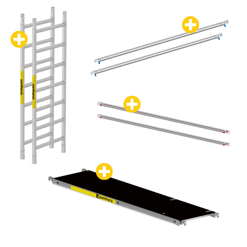 Panthera rolsteiger uitbreidingsset Basic 75 cm - 305 cm – hout
