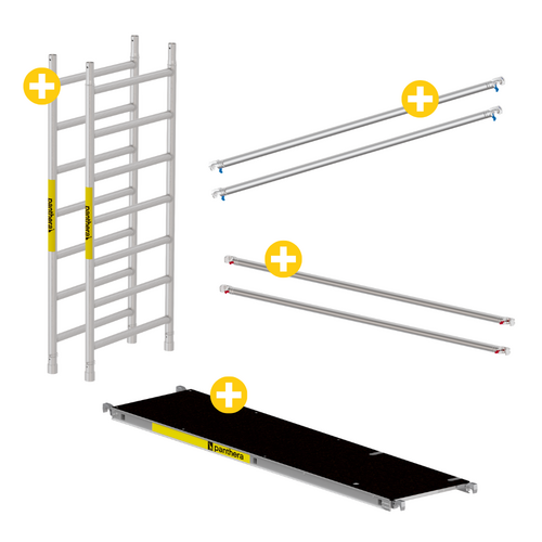 Panthera rolsteiger uitbreidingsset Basic 90 cm - 190 cm – lichtgewicht