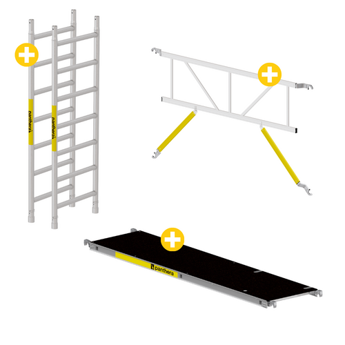 Panthera rolsteiger uitbreidingsset Professional 75 cm - 250 cm – hout