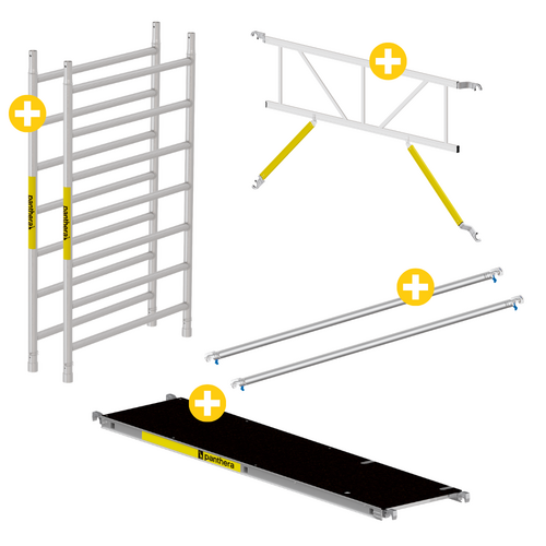 Panthera rolsteiger uitbreidingsset Professional 135 cm - 250 cm – hout