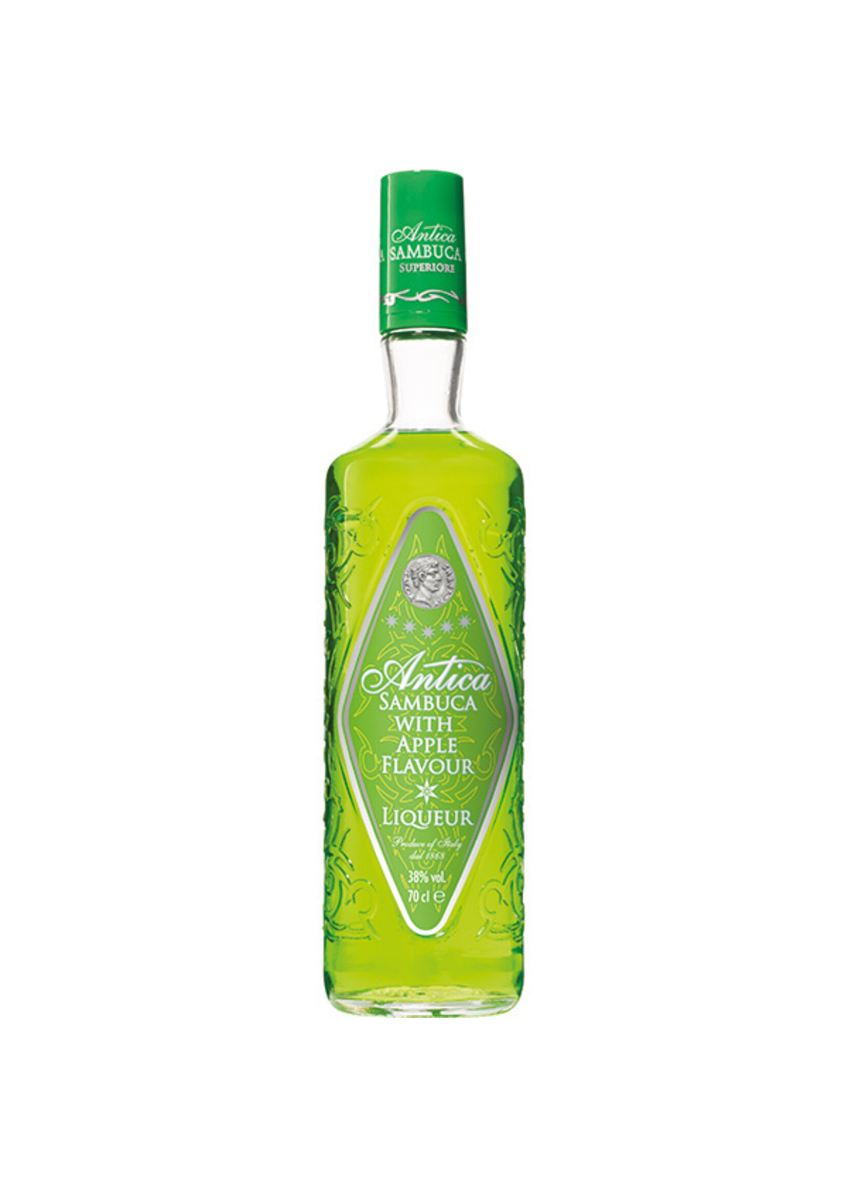 Antica Antica Sambuca Apple 70Antica Sambuca Apple heeft een perfecte dosering van appel en anijs. Alcoholpercentage is 38%.cl