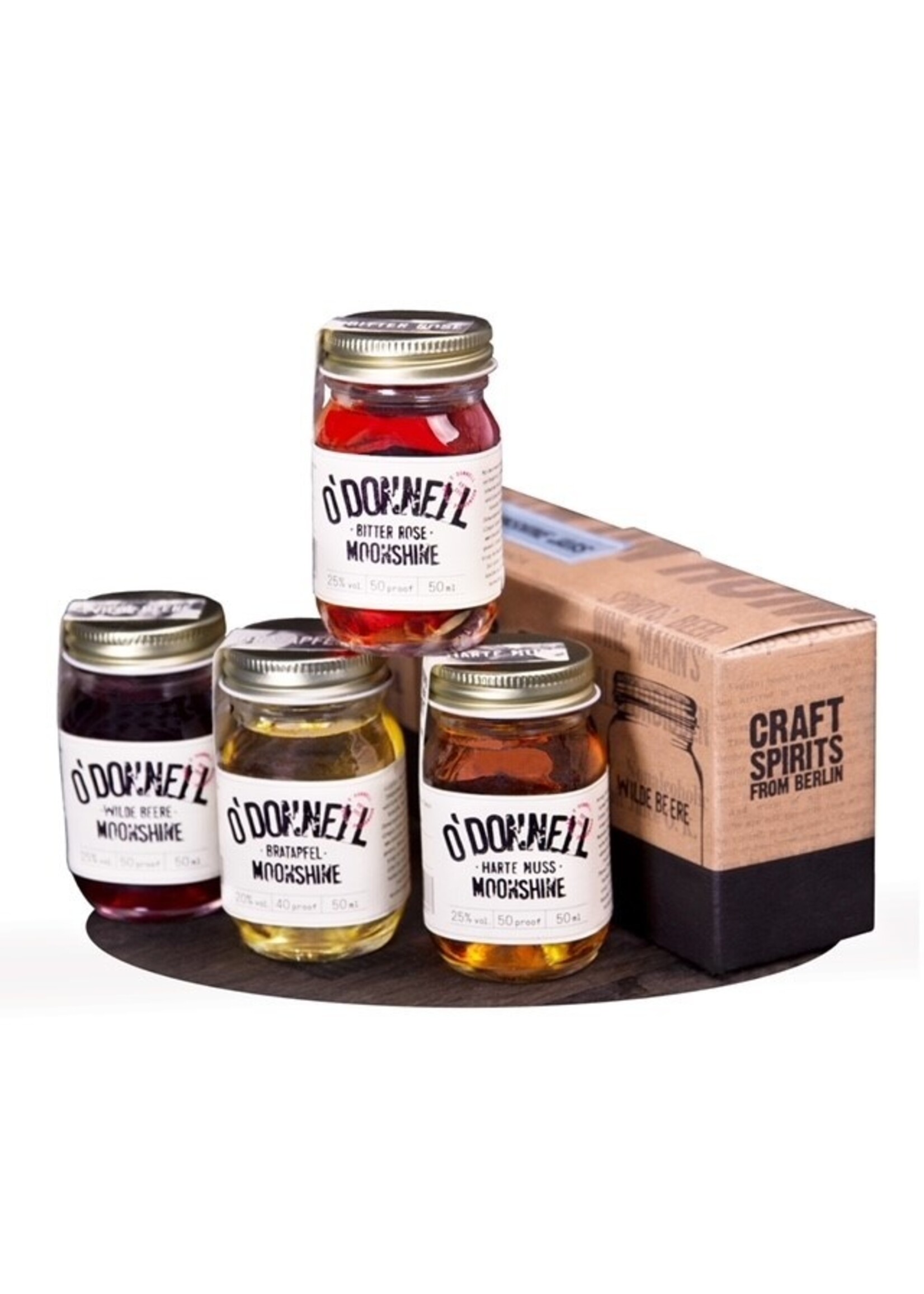 O'Donnell Moonshine Mini Jars Set 4x5cl.