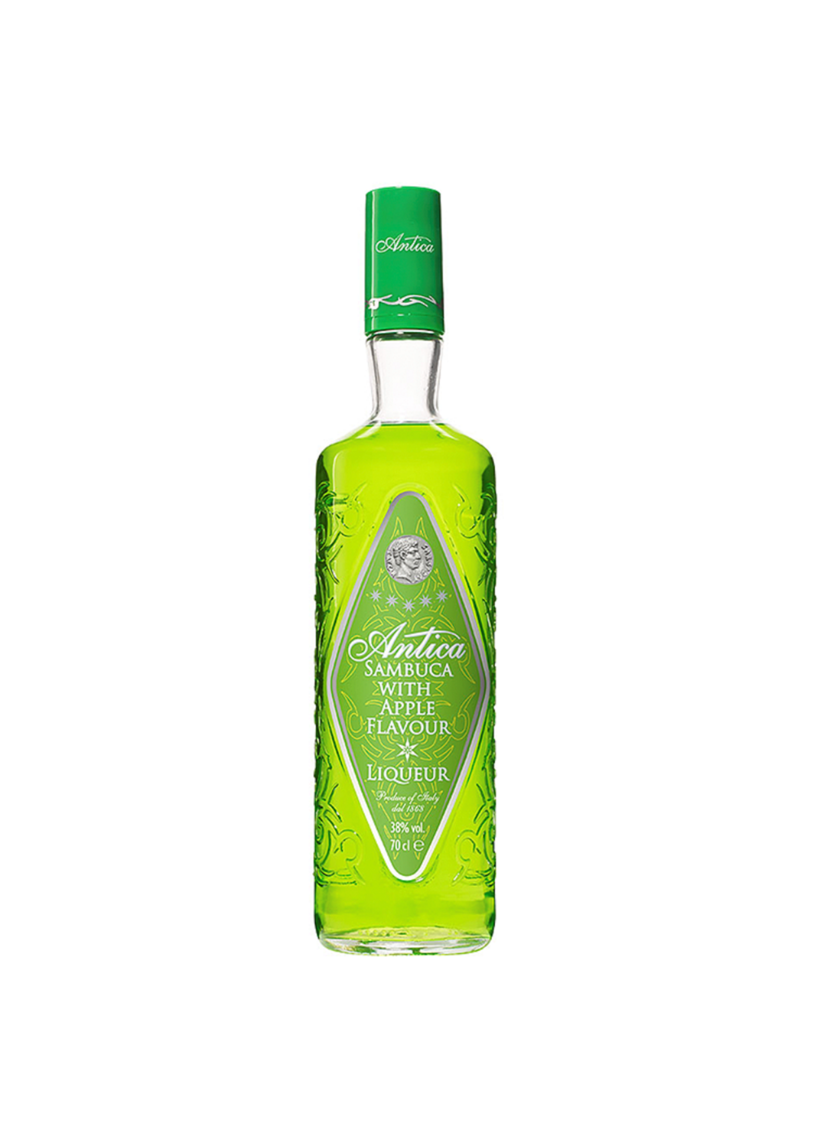 Antica Antica Sambuca Apple 70Antica Sambuca Apple heeft een perfecte dosering van appel en anijs. Alcoholpercentage is 38%.cl