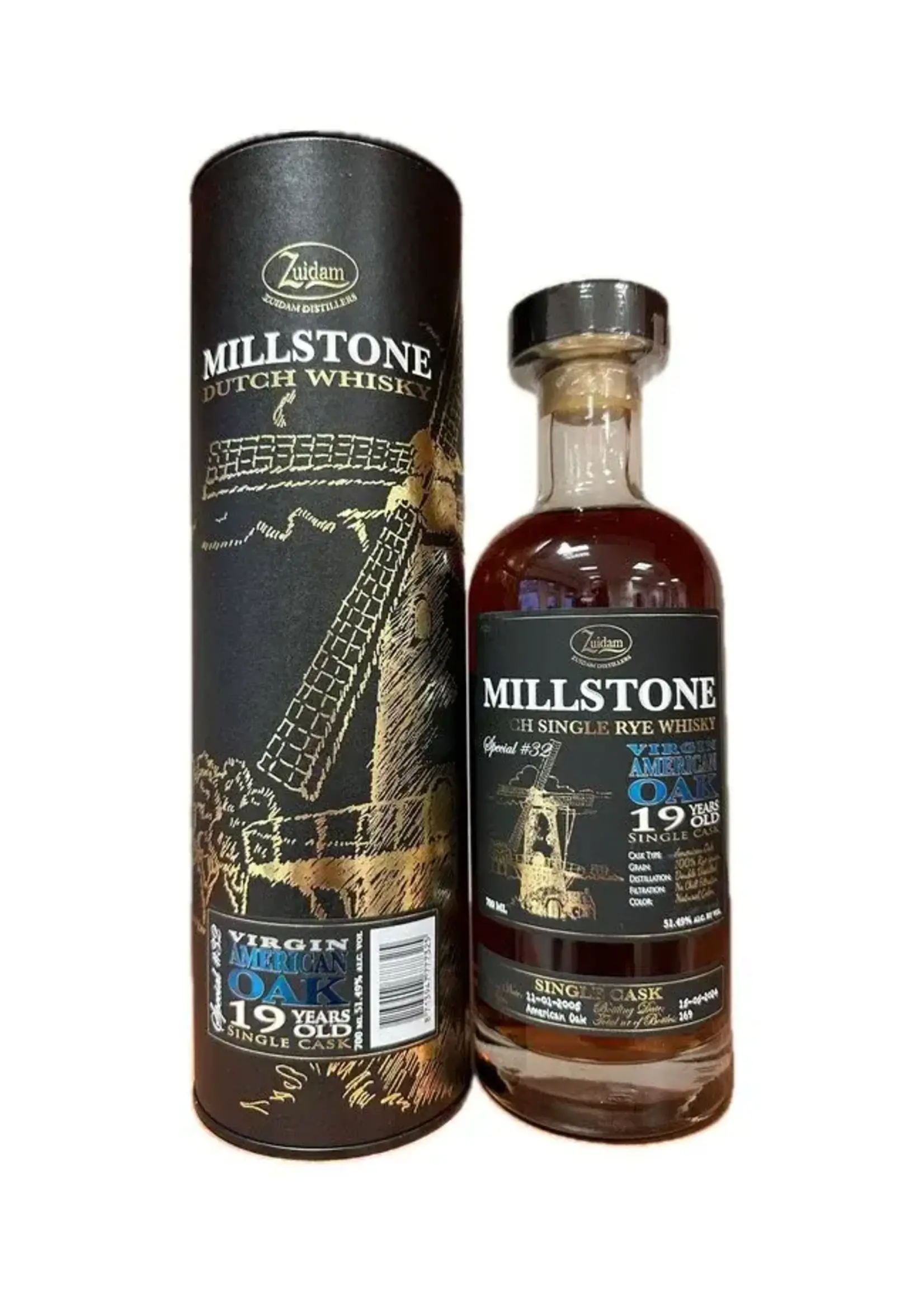 Zuidam Millstone Special # 32 Rye Whisky 19 yo Virgin Oak 70 cl