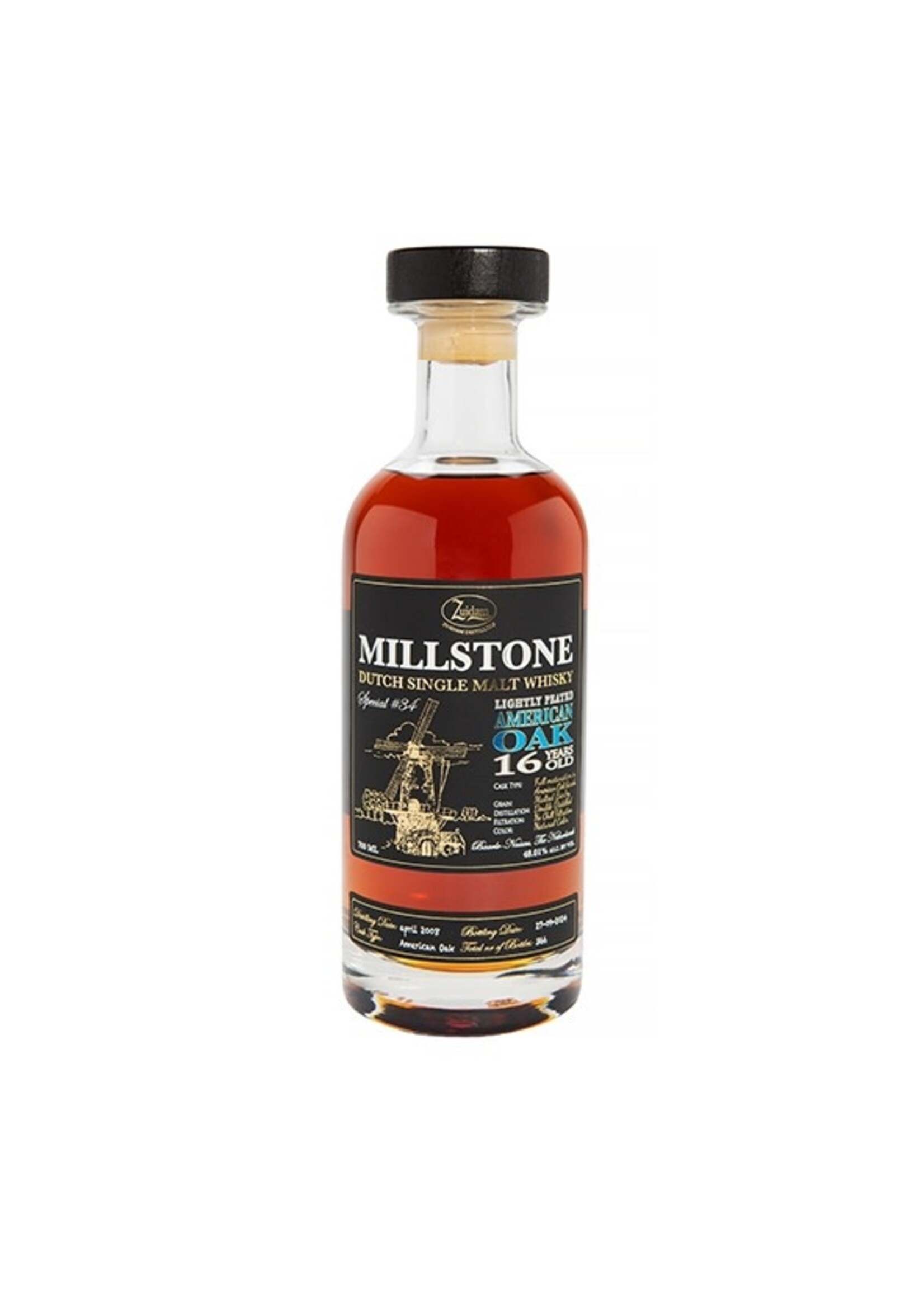 Zuidam Millstone Special # 34 Lightly Peated Am. Oak 16 yo 70 cl