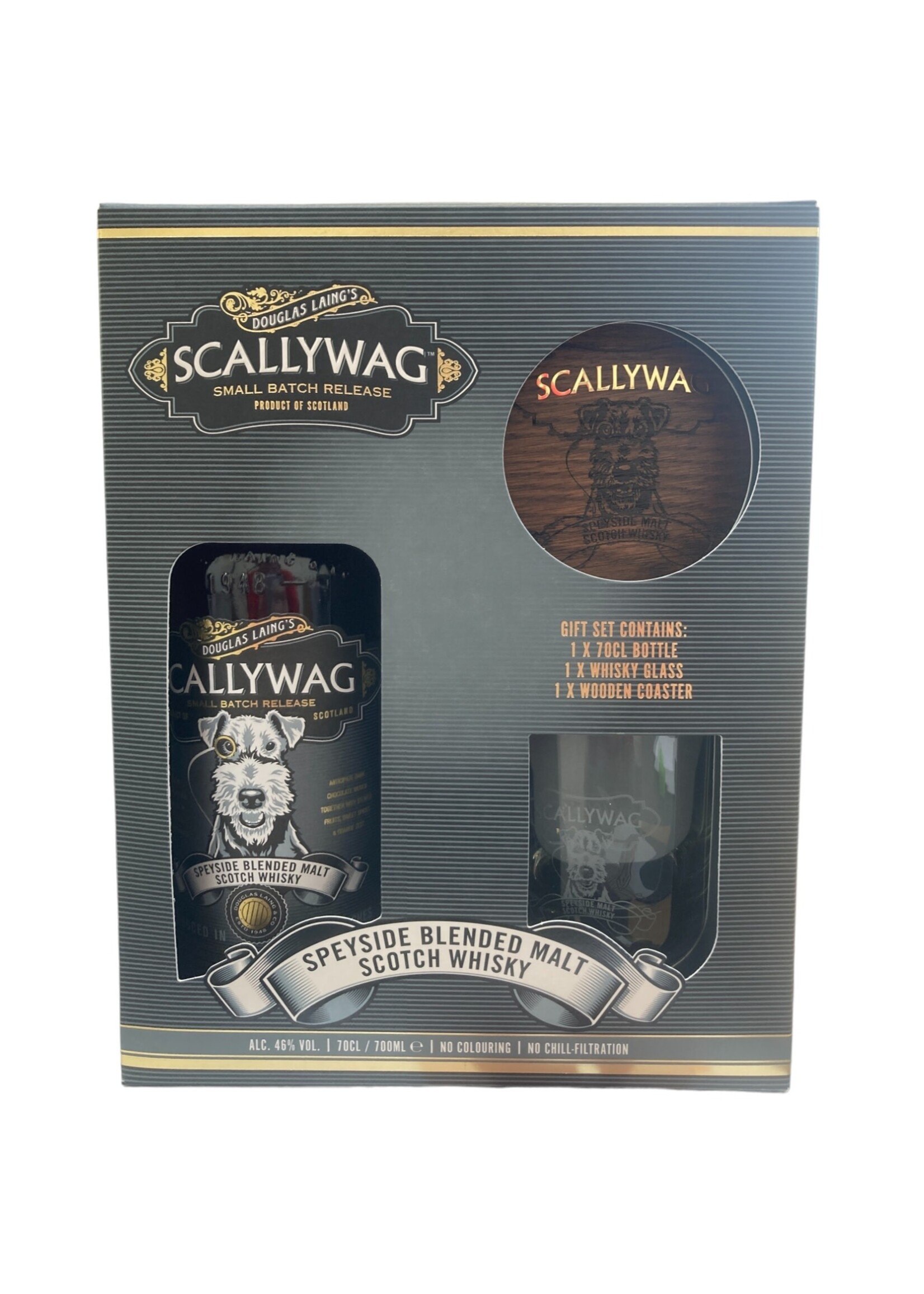 Douglas Laing Scallywag Giftpack 70 cl glas + coaster