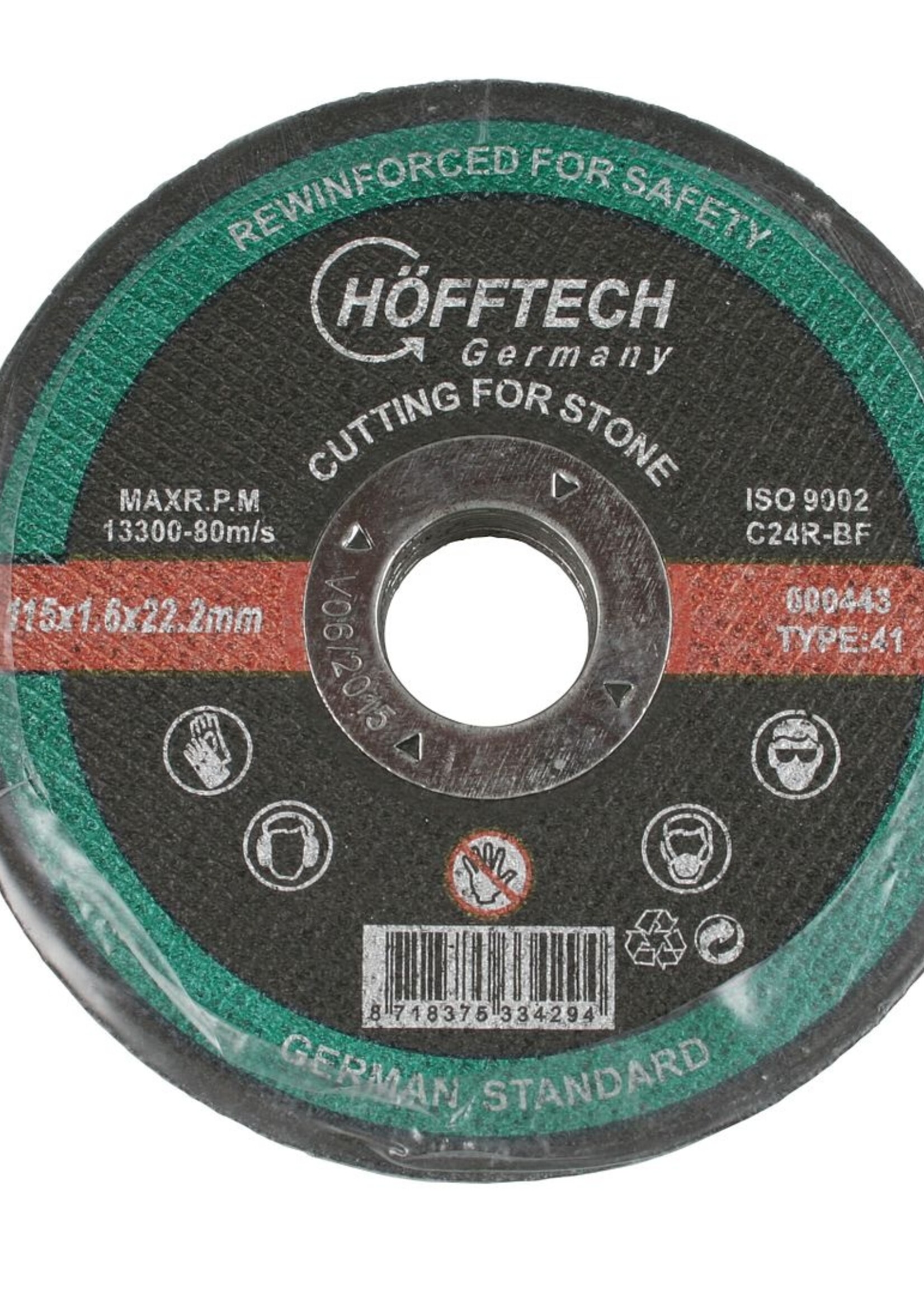 Höfftech Doorslijpschijf Steen Ø115 x 1.6 x 22.2 mm