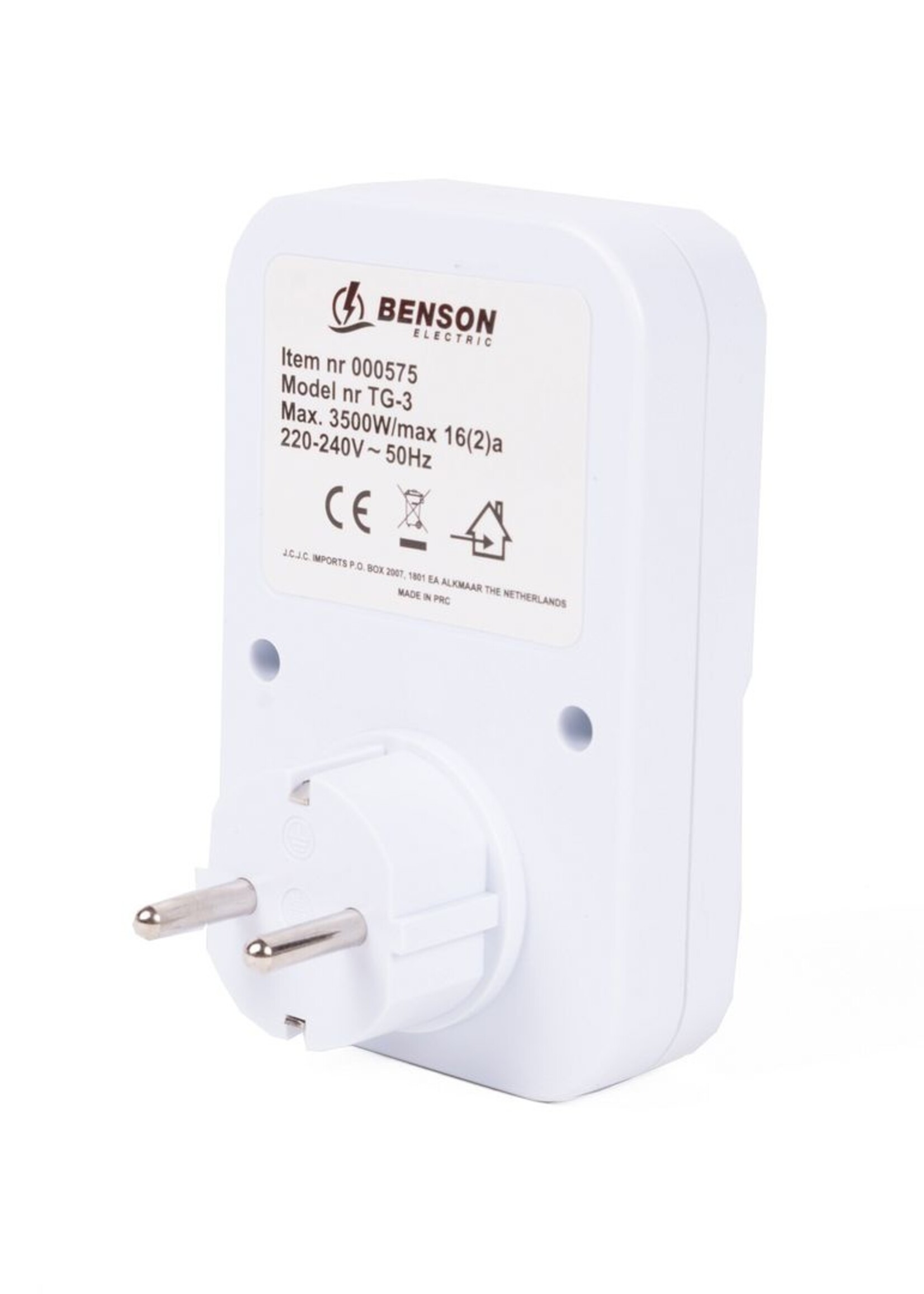 Benson Electric Tijdklok 24 Uur - Tijdschakelaar 24 Uur