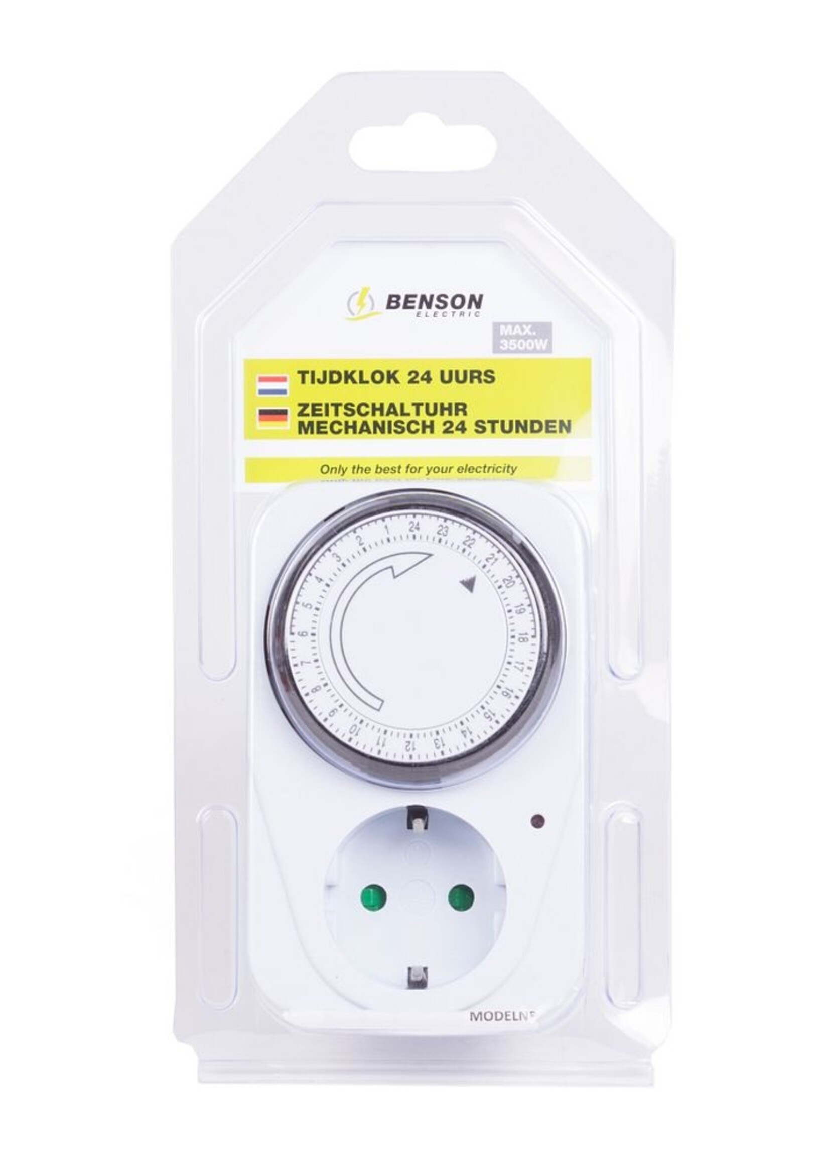 Benson Electric Tijdklok 24 Uur - Tijdschakelaar 24 Uur