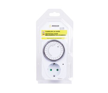 Benson Electric Tijdklok 24 Uur - Tijdschakelaar 24 Uur