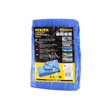 Benson Tools Dekzeil 3x4 Mtr - Dekkleed Afdekzeil Blauw Zeildoek