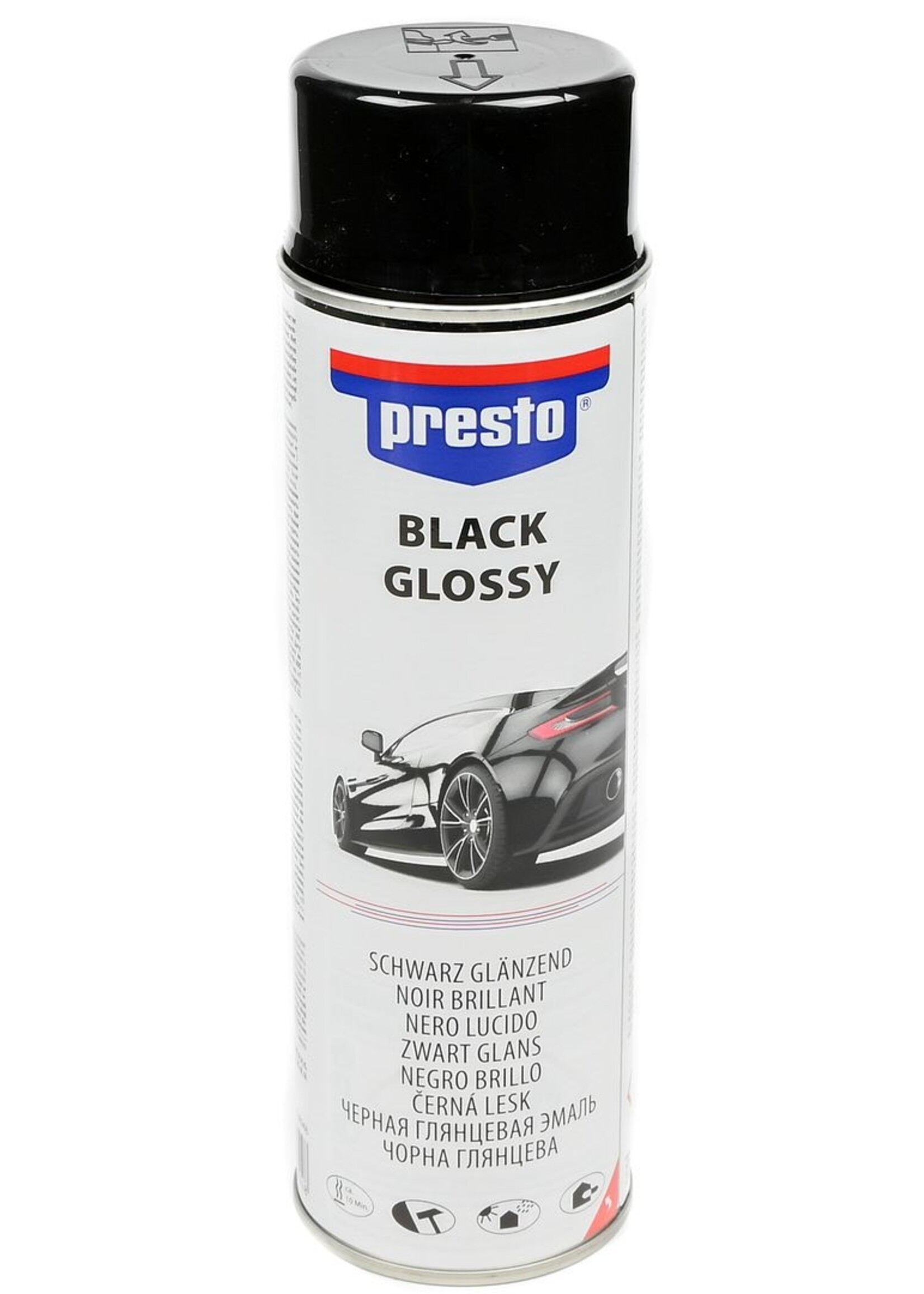 Sprayson Presto Lak Glans Zwart - Auto Lak - 500ml