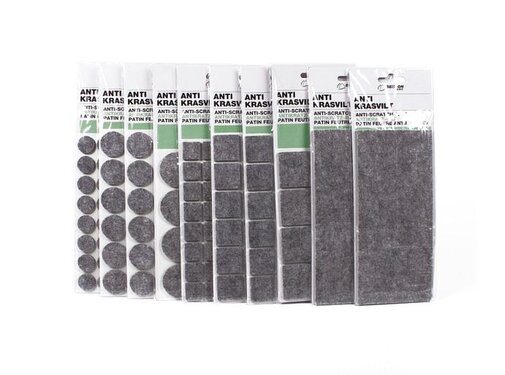 Benson Home Antikrasvilt Grijs Mix - Zelfklevende Viltjes - Meubelbeschermers