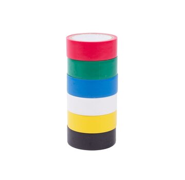 Benson Tools Pvc tape 6 x 3 mtr Kleur - Plakband - Multicolor Isolatietape