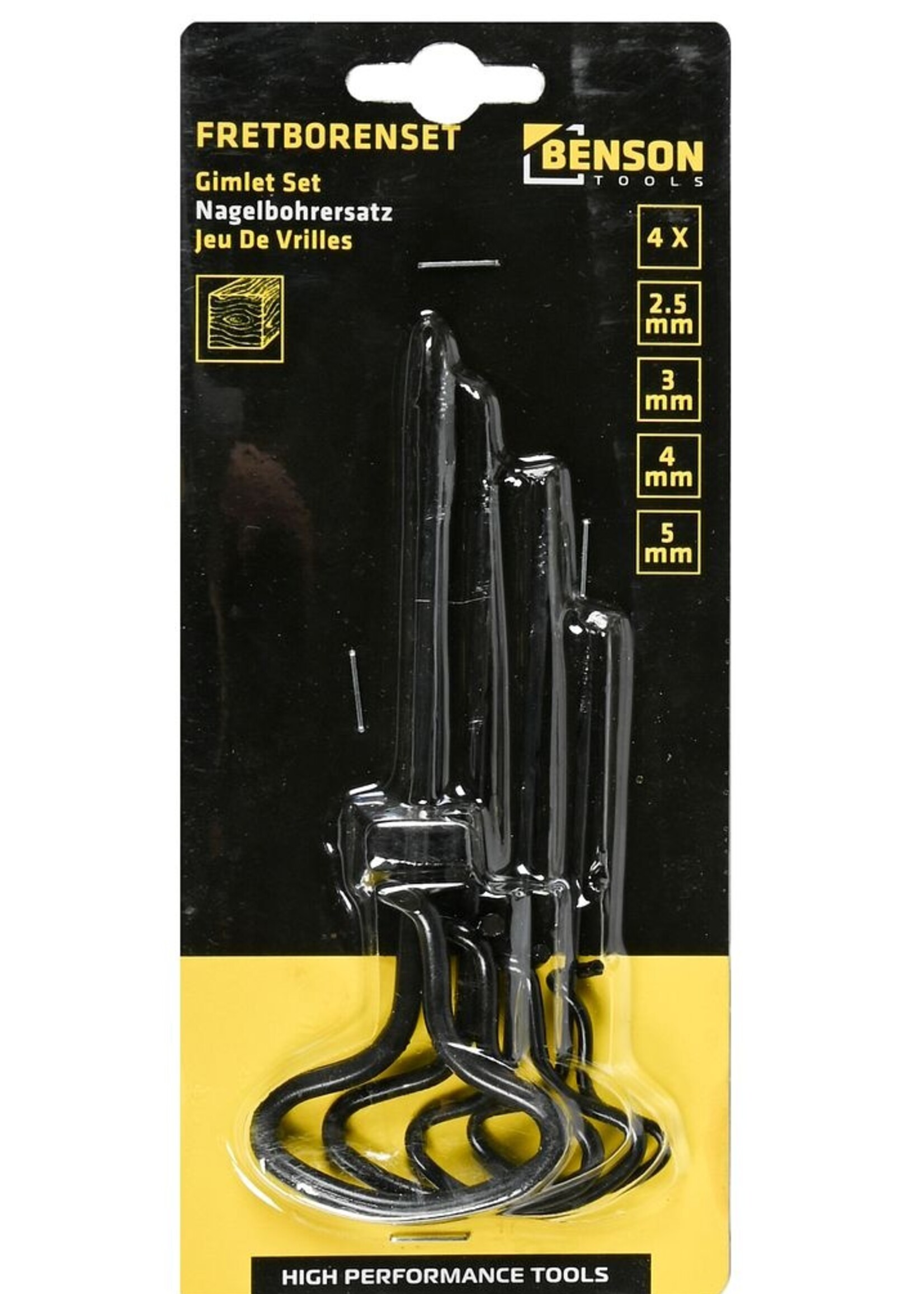 Benson Tools Fretboorset 4-dlg - Gitaarfretboren Fret Installatie Tool