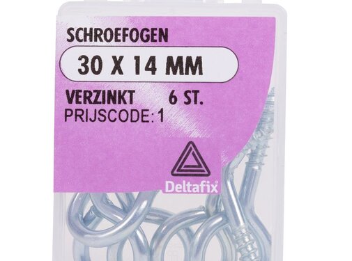 Benson IJzerwaren Schroefoog 30 x 14 mm - Schroefring - Ophanghaak