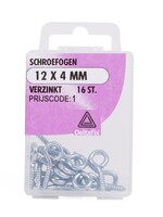 Benson IJzerwaren Schroefoog 12 x 4 mm - Ophangoog - Bevestigingsoog
