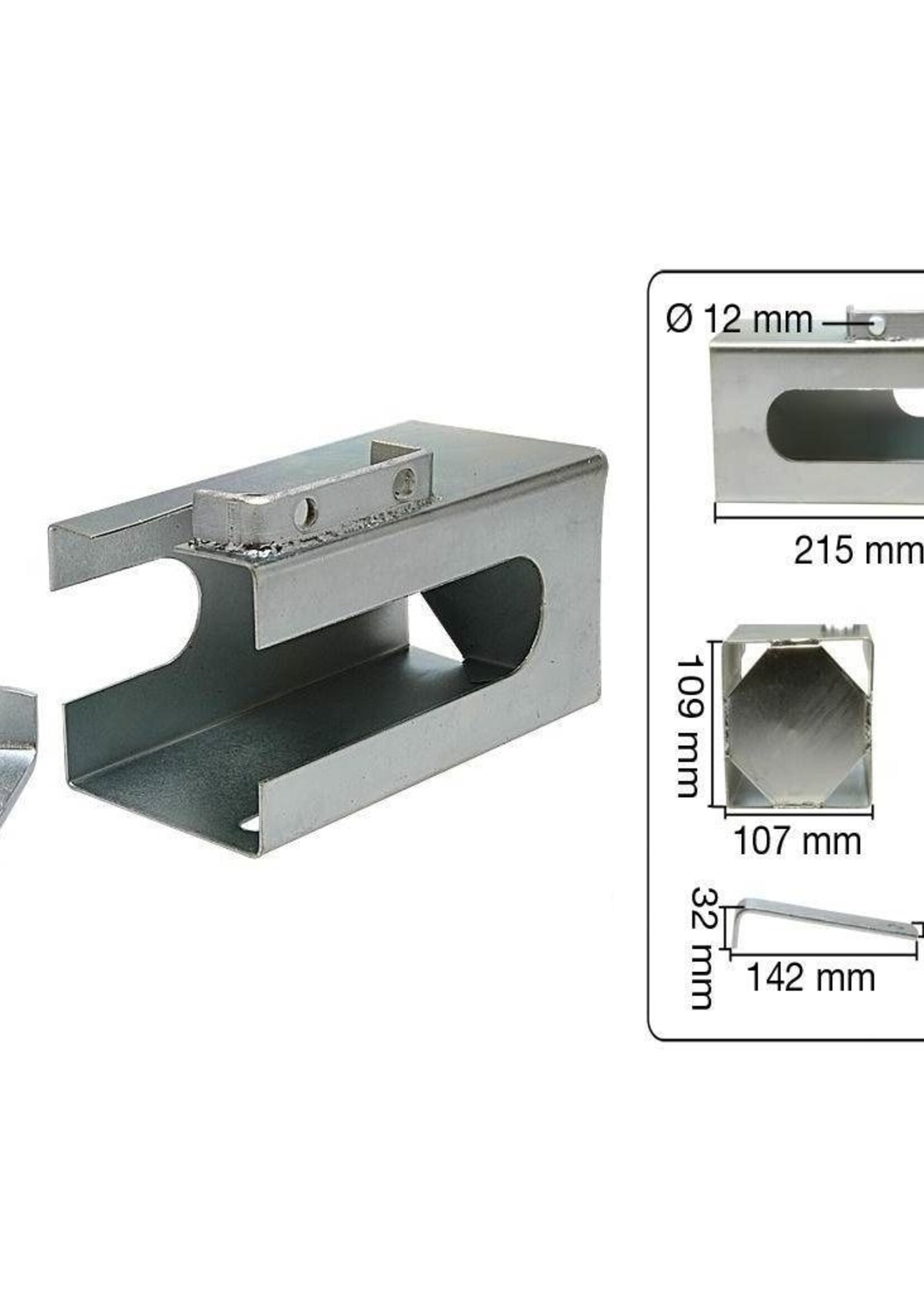 Benson Automotive Disselslot Koker Model - Trailer Disselslot - Caravan Beveiligingsslot - Zilver