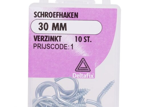Benson IJzerwaren Schroefhaak 30 mm - Metaalhaak - Ophanghaak