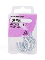Benson IJzerwaren Schroefhaak 60 mm - Hanghaak - Bevestigingshaak