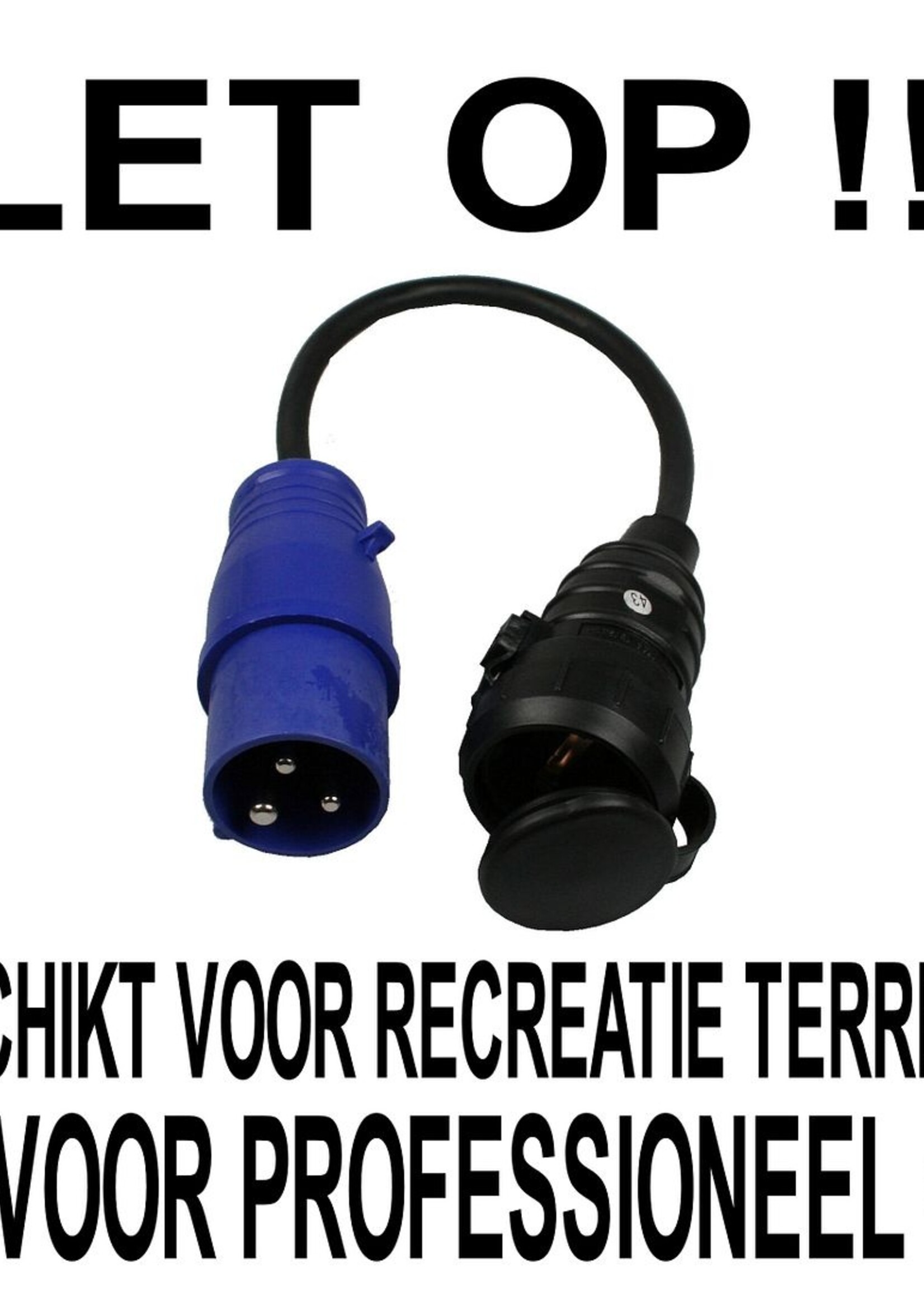 Benson Electric Cee Verloop Contra - Elektro Koppeling Cee naar Contra Verloopstekker - Cee Adapter Contra - Contra Stroomkoppeling