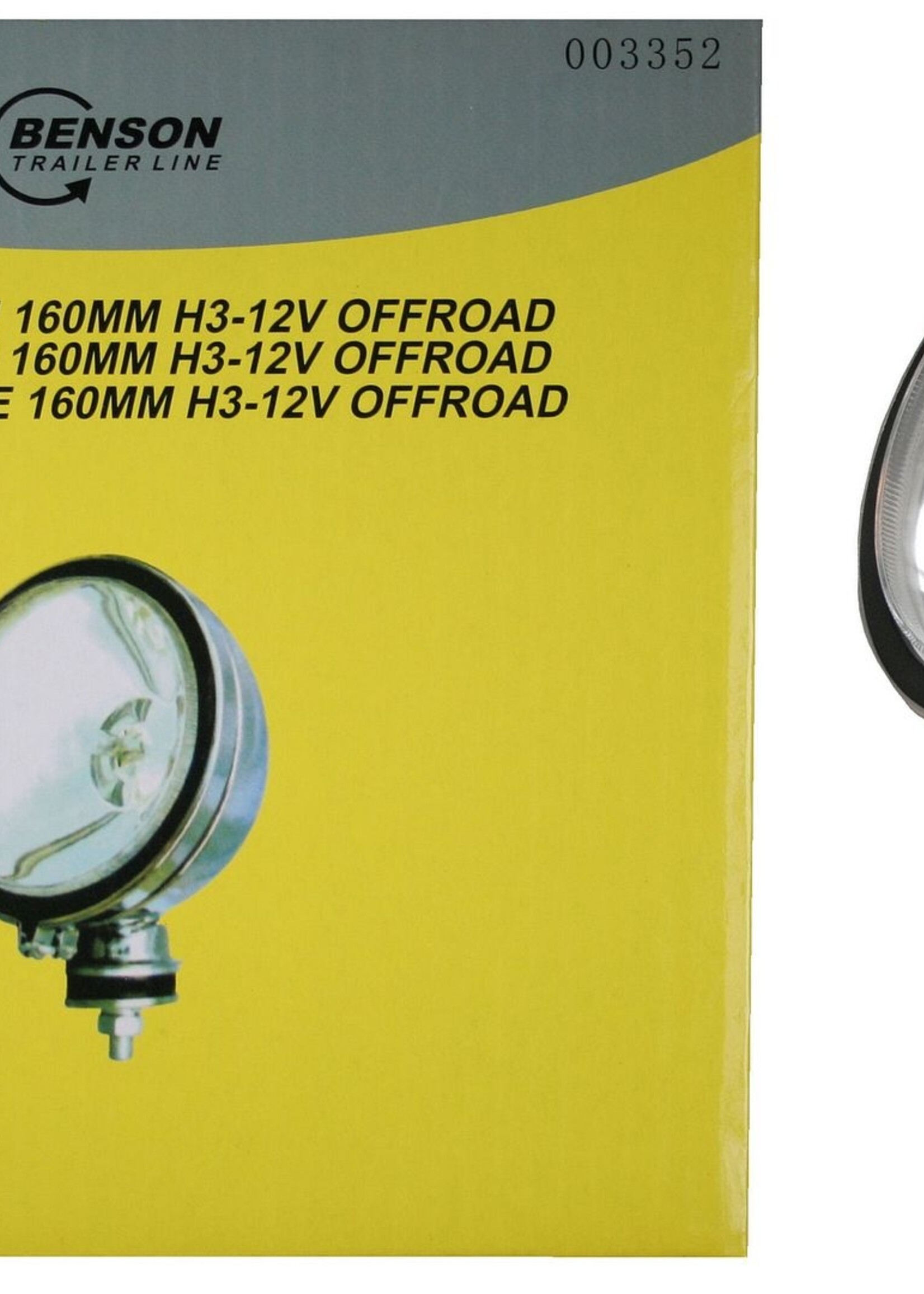 Benson Automotive Lamp Chroom 160 Mm H3-12V Offroad - Autoverlichting 160 Milimeter Chroom H3-12V op Offroad Voertuigen.