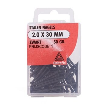 Benson Ijzerwaren Stalen Nagels 2.0 x 30mm Zwart - Sterke Spijkers - Bouwnagels
