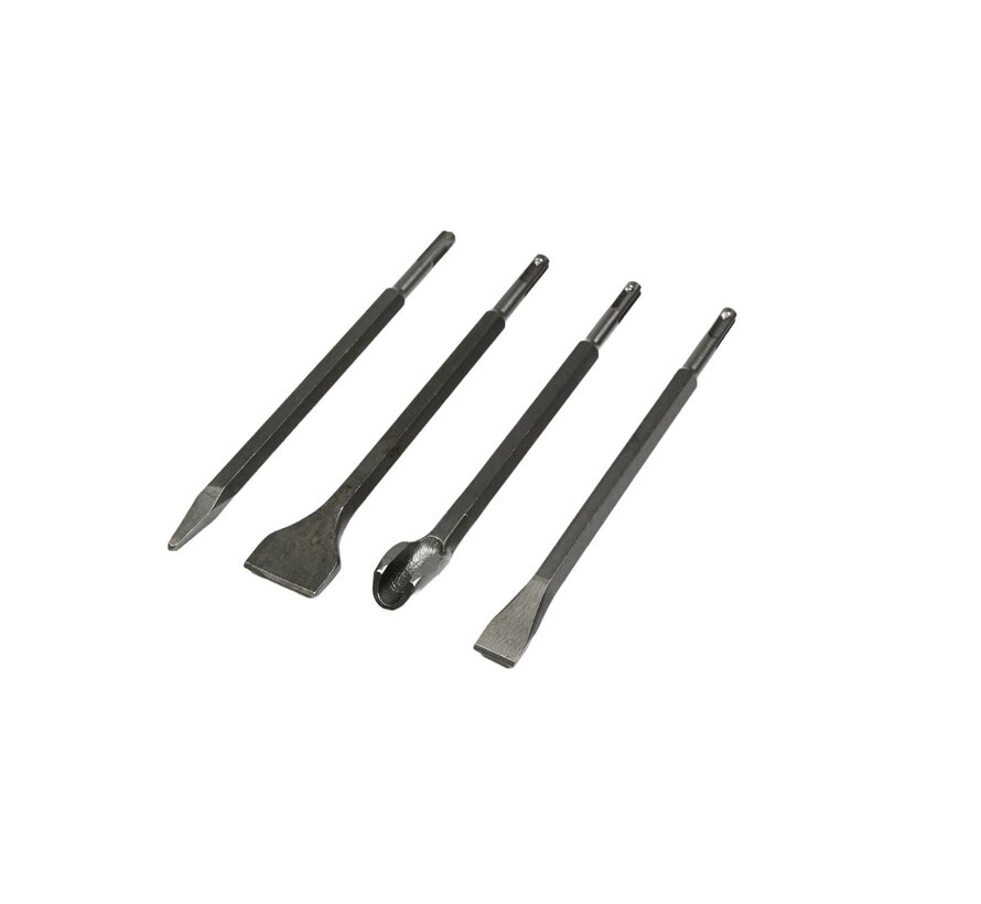 Beitelset Steen 4 dlg SDS+ - Steenbeitels - 4 Delig