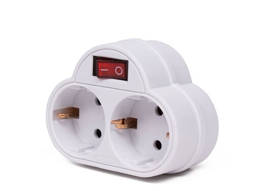 Benson Electric Stopcontact Duo RA + Schakelaar Wit - Stopcontact Schakelaar Duo Ra - Wit