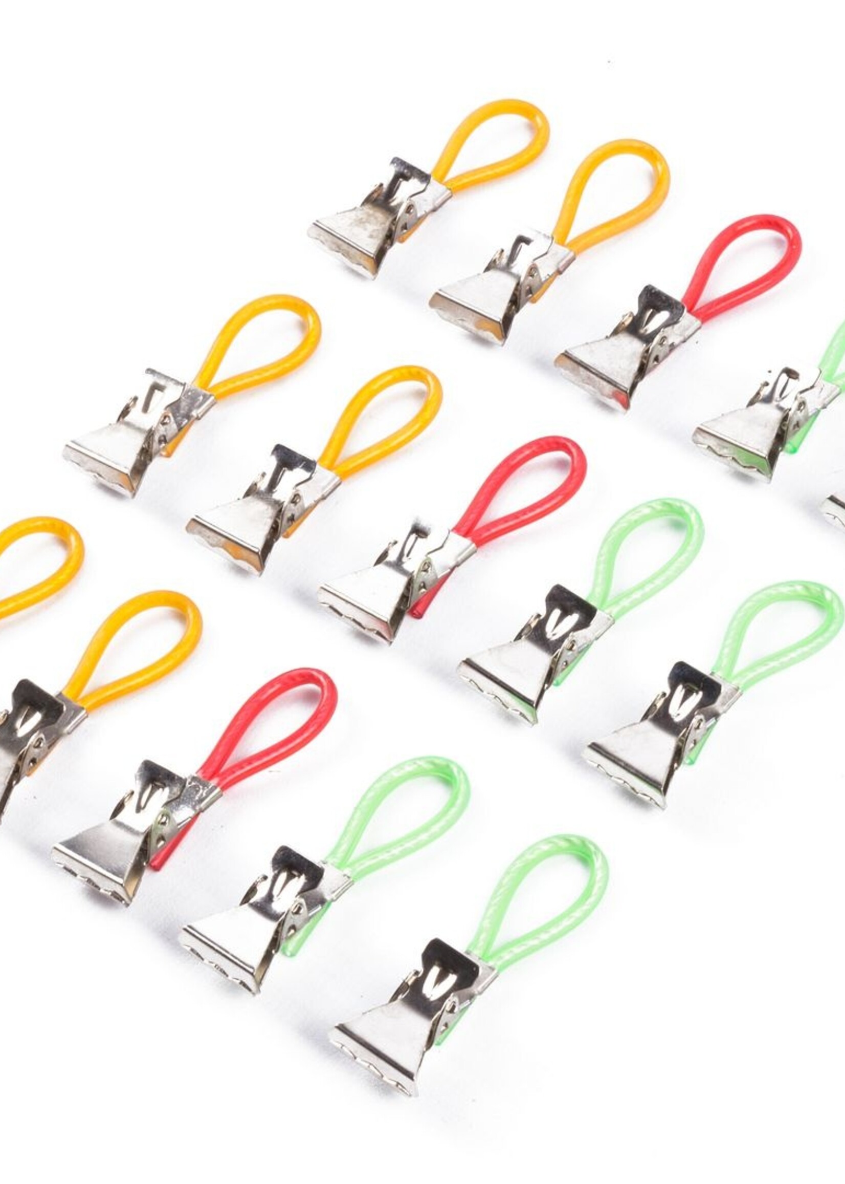 Benson Home Handdoekhouders Geel/Rood/Groen 15 dlg - Klemlippen - Textiel Clips