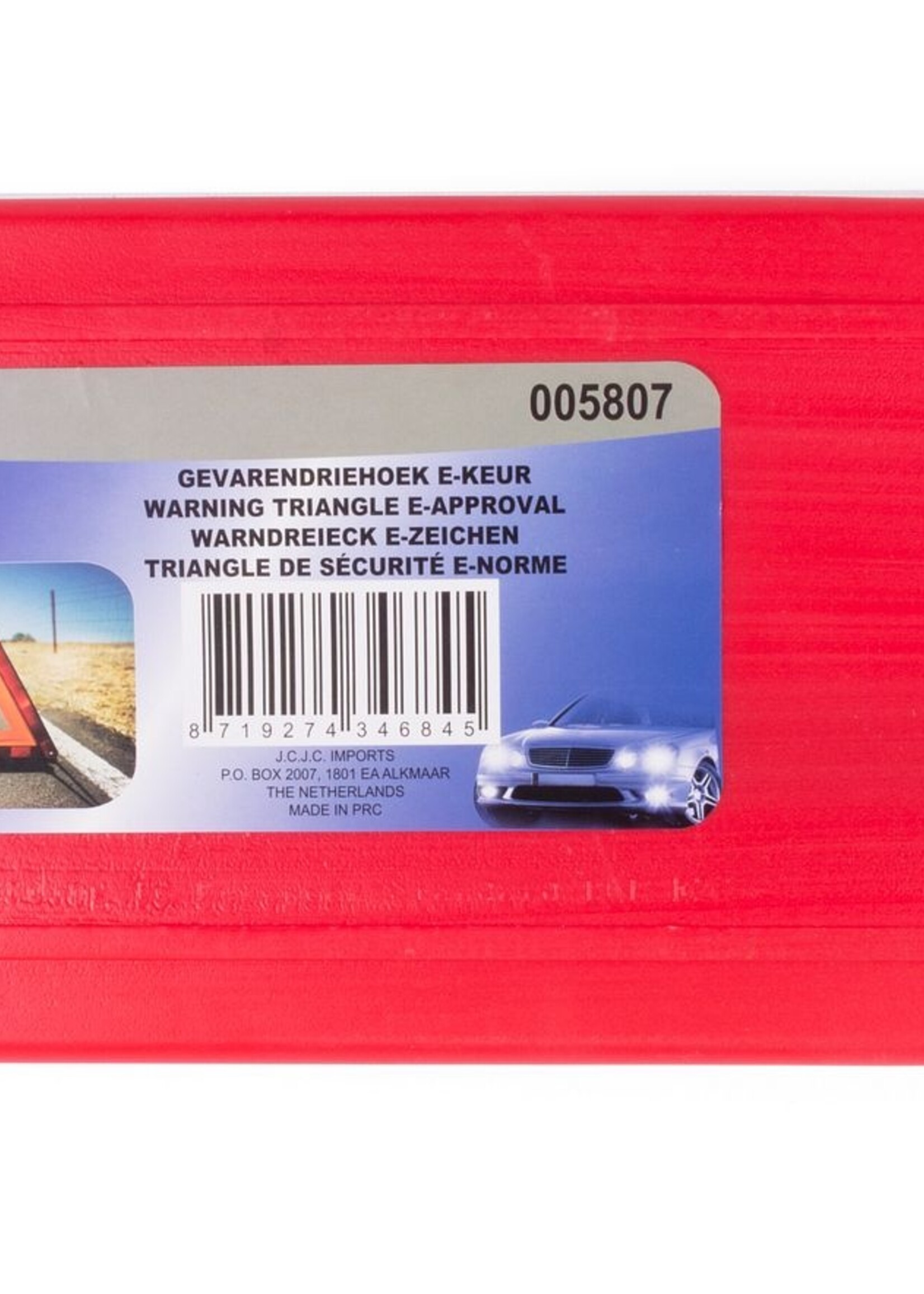Benson Automotive Gevarendriehoek E-Keur - Veiligheid Auto Accessoires - Verplicht