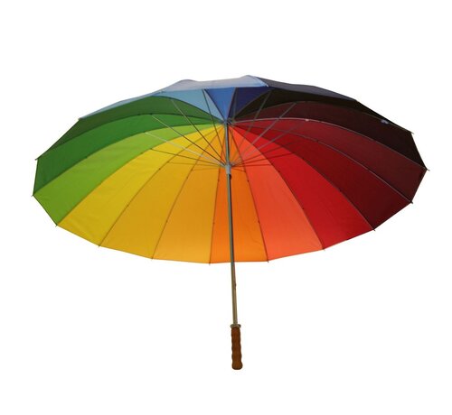 Paraplu Golf Regenboog 130 cm 16 banen - Grote Paraplu - Kleurrijke Paraplu