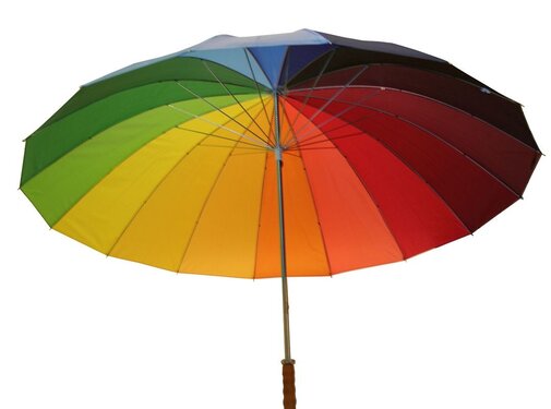 Paraplu Golf Regenboog 130 cm 16 banen - Grote Paraplu - Kleurrijke Paraplu