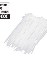 Höfftech Tie Ribs 2.5 x 100 mm - Kabelbinders Wit - 100 Stuks