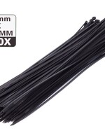 Höfftech Tie Ribs 3.6 x 300 mm - 100 Stuks - Kabelbinders - Zwart