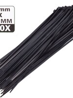Höfftech Tie Ribs 4.8 x 370 mm - 100 Stuks - Kabelbinders - Zwart