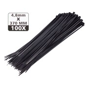 Höfftech Tie Ribs 4.8 x 370 mm - 100 Stuks - Kabelbinders - Zwart