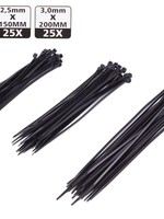 Höfftech Tie Rib Set - 75 Stuks - Zwart