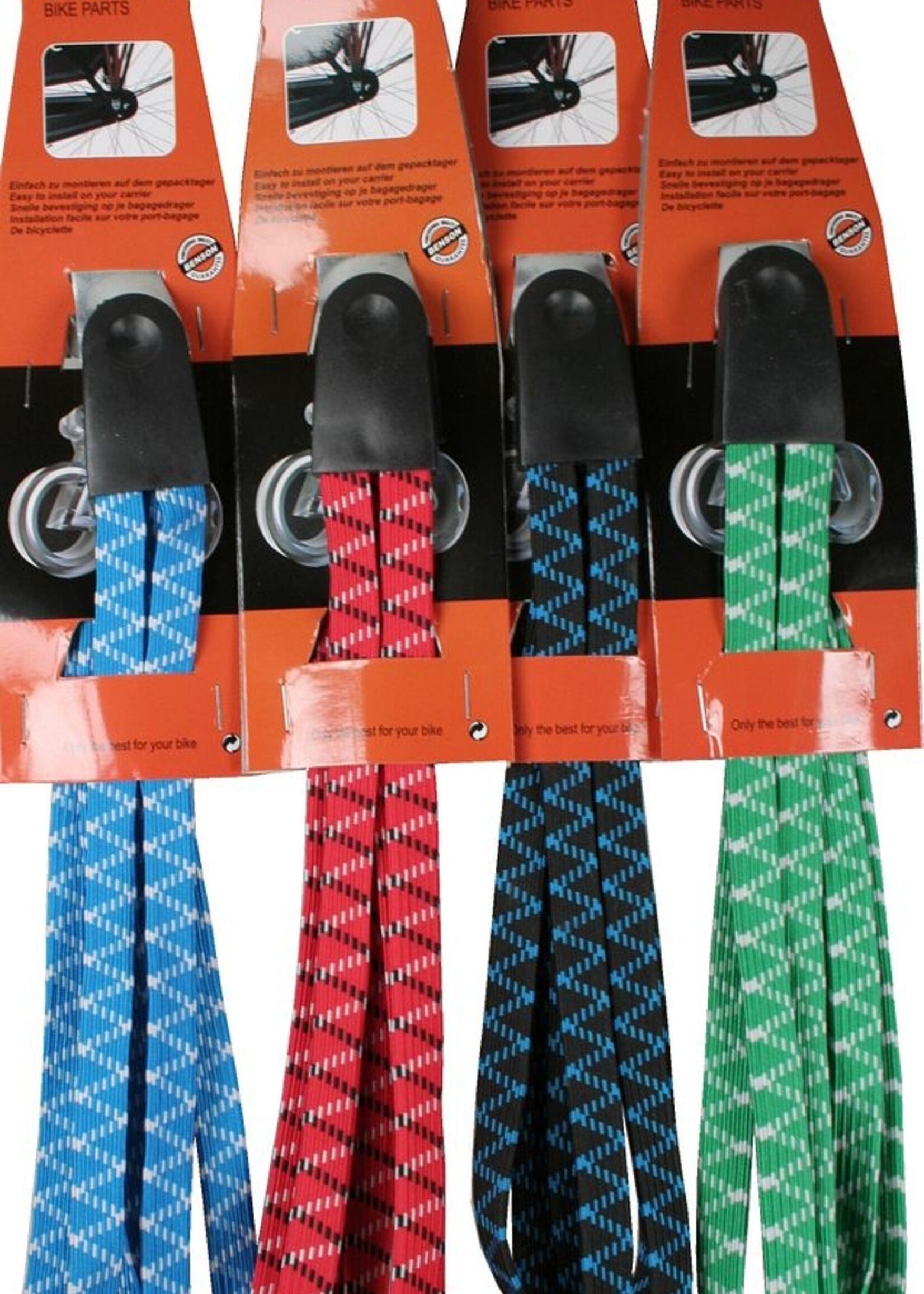 Benson Bike Parts Snelbinderset - Fietselastieken - Bagagespin - Bagagebinder