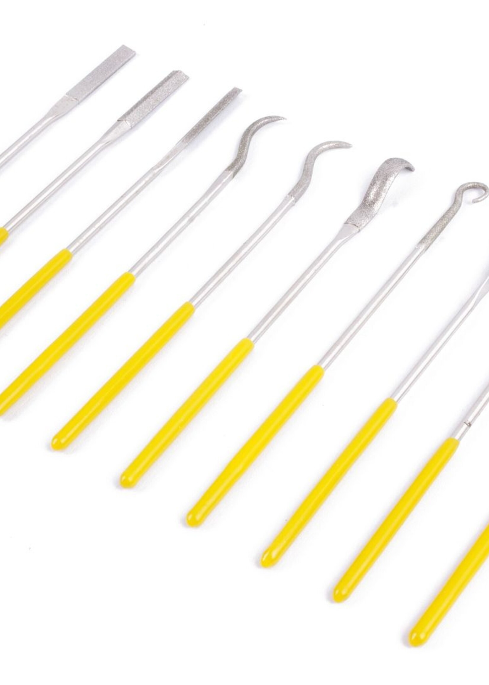 Benson Tools Vijlset 10 dlg Diamant - Extra Sterke Diamant Poedercoating - 140 mm Lengte