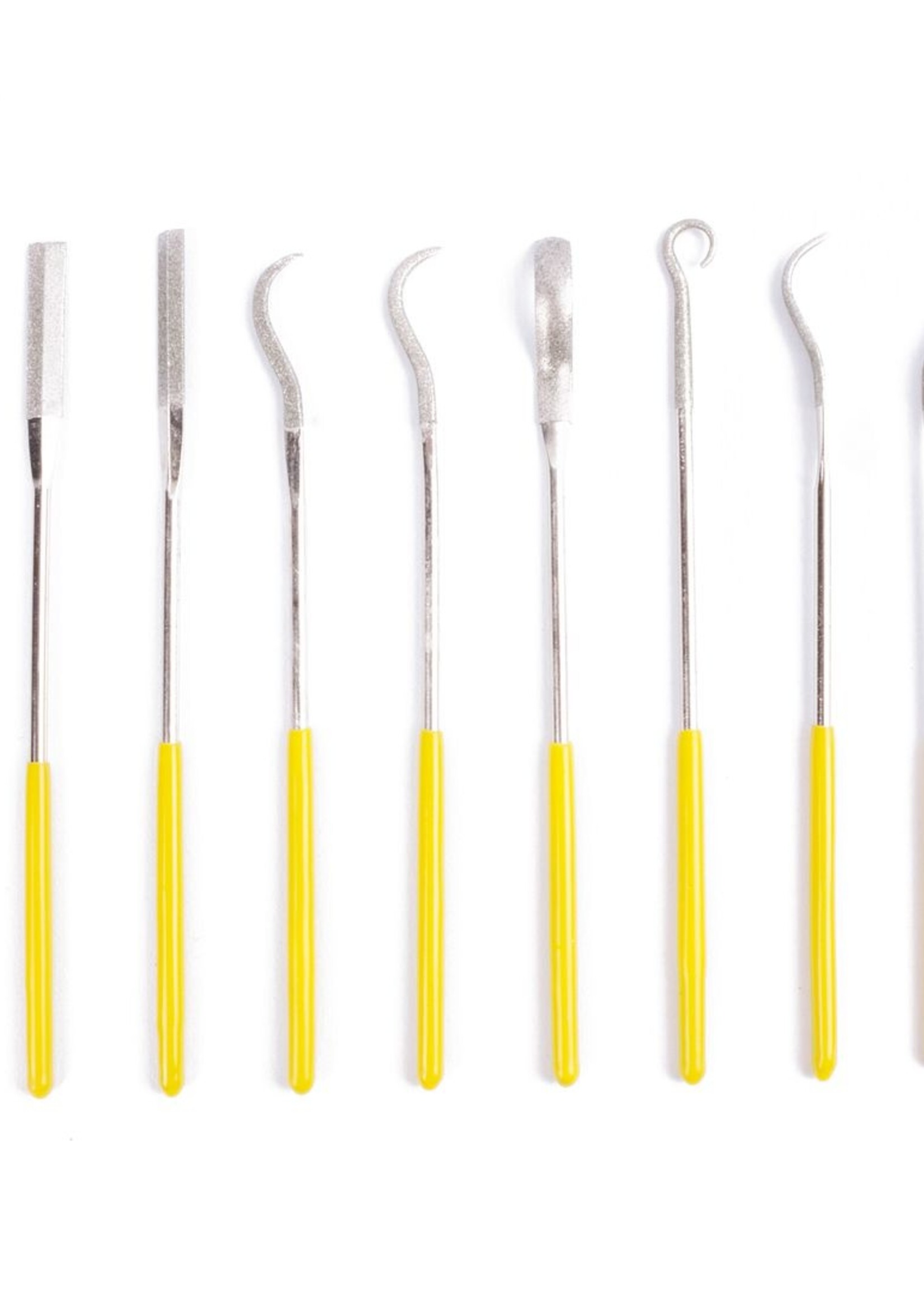 Benson Tools Vijlset 10 dlg Diamant - Extra Sterke Diamant Poedercoating - 140 mm Lengte