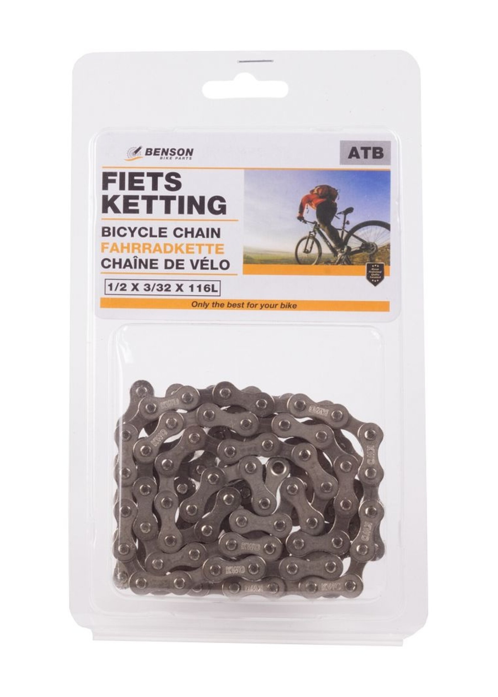 Benson Bike Parts Fietsketting 1/2 x 3/32 x 116L.CP ATB