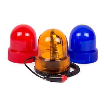 Benson Automotive Zwaailamp Set 12V Rood/Blauw/Oranje - Zwaailamp Set - 12V Zwaailamp - 3 Stuks
