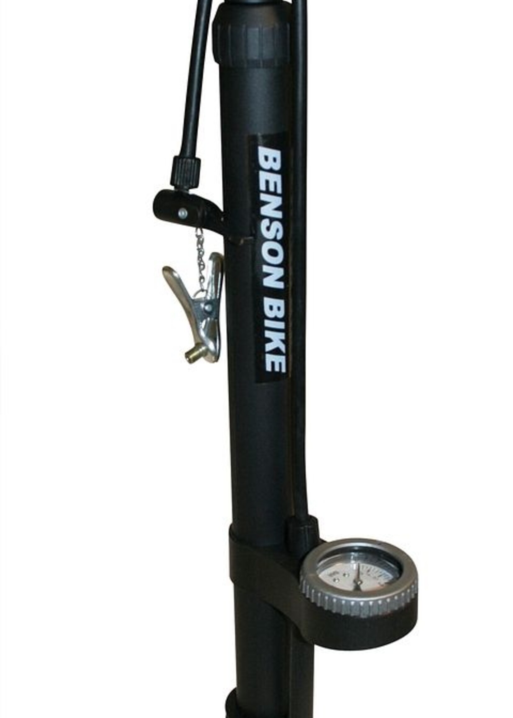 Benson Bike Parts Fietspomp Pro + Manometer - Fietspomp Profi – Zwart