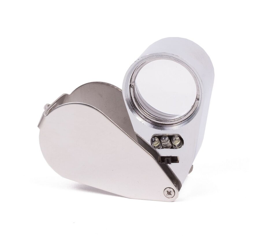 Loupe + LED Diamantair - Juweliersloupe - LED Verlichte Vergrootglas