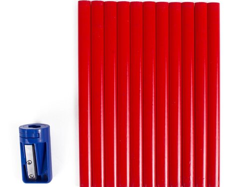 Benson Tools Timmermanspotlood 11 dlg + Slijper - Houtbewerking Potlood Set