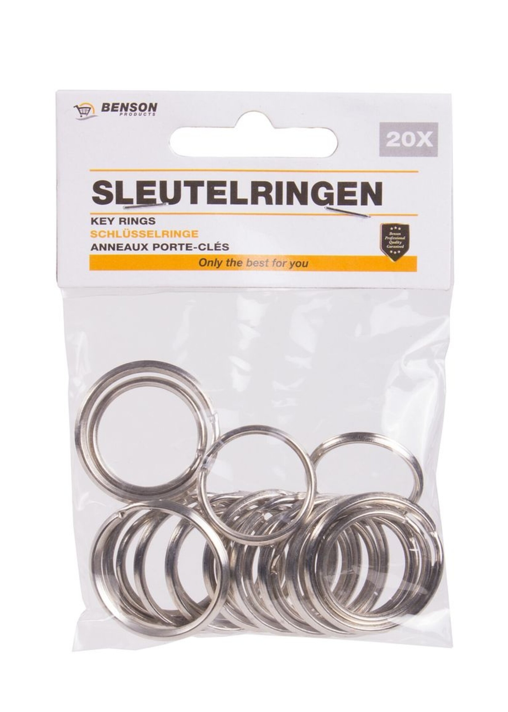 Benson Sleutelringen 20 dlg Metaal - Sleutelhouders - Sleutelaccessoires