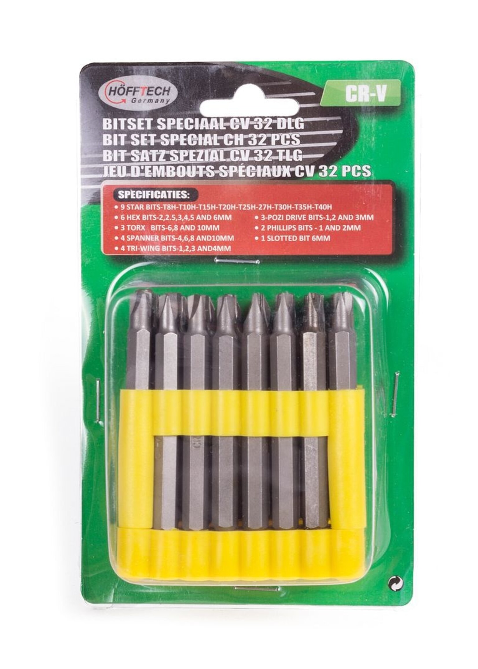 Höfftech Bitset Speciaal CV 32 dlg - Speciale Schroevendraaier Bits - 32-Delige Set
