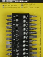 Benson Tools Bitset 25 dlg Mix CRV - Multi Bitset - Torx, Inbus, Philips, Plat, Pozidrive