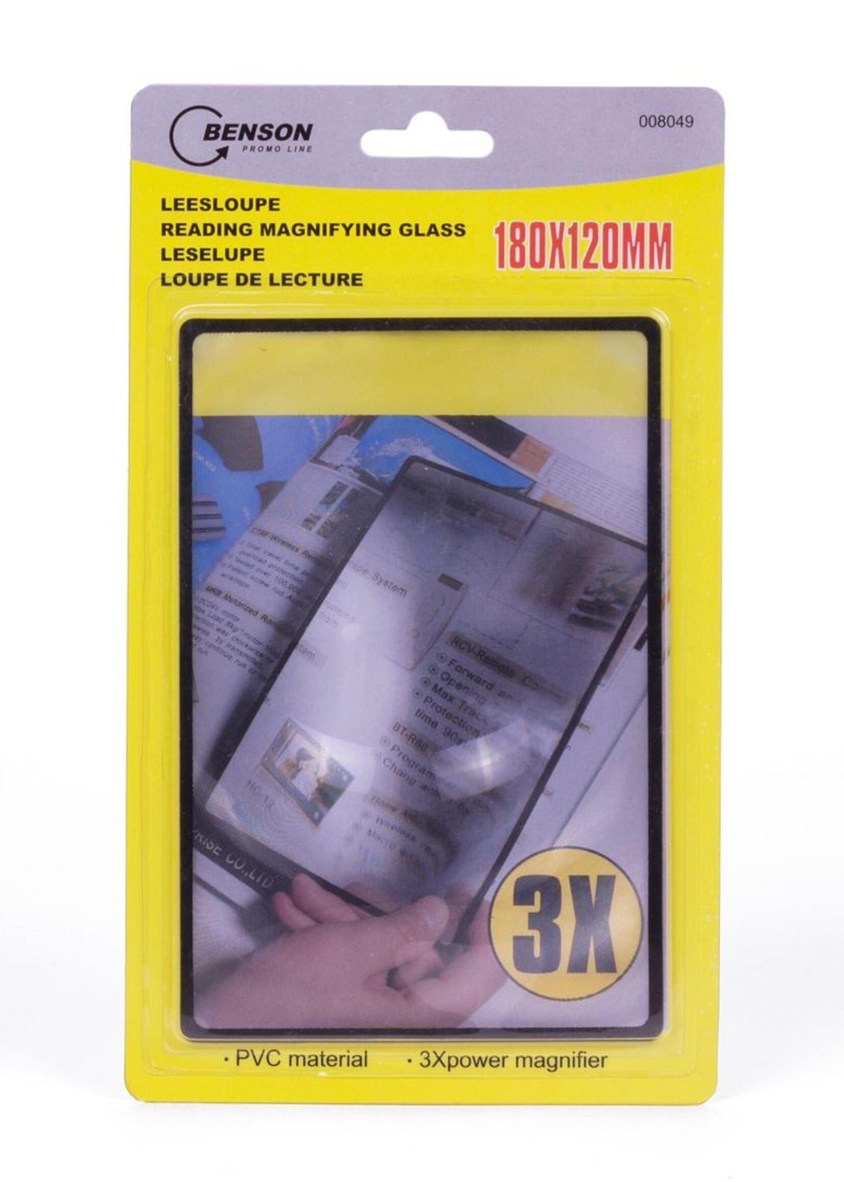 Benson Loupe Leesloupe 180 x 120 mm - Vergrootglas - Optische leeshulp